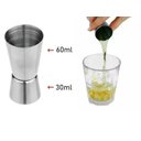 Ver imagem 1 de Dosador Duplo Inox 30/60 ML Drink Vodka Gin Cachaça Whisky Bartender
