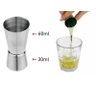 Dosador Duplo Inox 30/60 ML Drink Vodka Gin Cachaça Whisky Bartender - 1