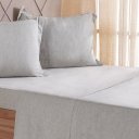 Ver imagem 5 de Jogo de Cama Solteiro 3 Pçs Line Stile 100% Poliéster 88x188x30cm Verde Alfafa