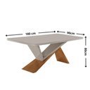 Ver imagem 7 de Mesa Yasmin 6 Lugares Vidro com Cadeiras Lorena Veludo Off White 180cm Moderna
