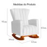 Kit Poltrona Amamentação Balanço + Puff Suede Branco - Belliv Decor - 5