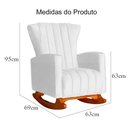 Ver imagem 5 de Kit Poltrona Amamentação Balanço + Puff Suede Branco - Belliv Decor