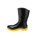 Ver imagem 3 de Bota de Pvc Vulcaflex Preta com Solado Amarelo Cano Médio Marluvas