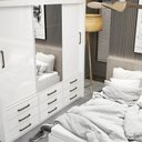 Ver imagem 4 de Quarto Completo com Cama de Casal Anjos Plus Carioca Móveis