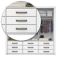 Quarto Completo com Cama de Casal Anjos Plus Carioca Móveis - 5