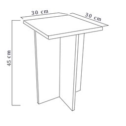 Banco Tampo Quadrado 45cm em Mdf Natural [f031] - 4