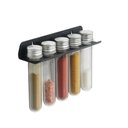 Ver imagem 1 de Suporte Porta Temperos 5 Tubetes de Parede - Aço Preto