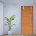 Ver imagem 2 de Porta de Correr Belissima 6 Trilho Soft Pux. Tubolar Cromado 1.10 X 2.10 Lado Direito – Hale
