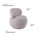 Ver imagem 3 de Poltrona Orgânica Aisha Base Fixa Bouclé Bege Mesclado - Nexta Casa