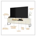 Ver imagem 6 de Rack para Tv até 75 Polegadas 2 Portas 1 Gaveta Lume 200 Cm com Led e Pés Estilo Industrial