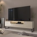 Ver imagem 2 de Rack para Tv até 75 Polegadas 2 Portas 1 Gaveta Lume 200 Cm com Led e Pés Estilo Industrial