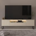Ver imagem 1 de Rack para Tv até 75 Polegadas 2 Portas 1 Gaveta Lume 200 Cm com Led e Pés Estilo Industrial