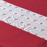 Colcha Casal 5 Peças com Babado Detalhe Floral Magnólia:Vermelho - 3