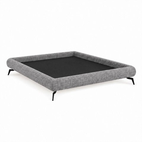 Cama Queen Japonesa Haru com Pés de Alumínio Madeira Cinza Sallar Home