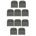Ver imagem 1 de Kit 10 Poltronas Decorativa Bia Matérial Sintético Cinza - Twdecora
