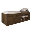 Ver imagem 2 de Cama Box Solteiro com Sapateira Tien Malbec MDP Marrom Framar
