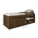 Ver imagem 4 de Cama Box Solteiro com Sapateira Tien Malbec MDP Marrom Framar