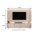 Ver imagem 4 de Rack Bancada C/painel P/tv até 75 Polegadas Celine 100% Mdf Led 241x189cm Bali/cedro - Dj Móveis