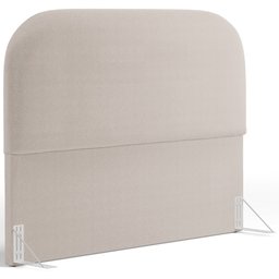 Cabeceira Cama Box Casal 140cm Orgânica Lanna W01 Bouclê Creme - Lyam Decor - 1