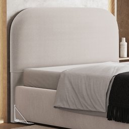 Cabeceira Cama Box Casal 140cm Orgânica Lanna W01 Bouclê Creme - Lyam Decor - 2