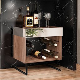 Adega Espelhada 6 Garrafas com Pés Metálicos Estilo Industrial Loft D09 Demolição/Preto - - 2 Adega Espelhada 6 Garrafas com Pés Metálicos Estilo Industrial Loft D09 Demolição/Preto - - 2