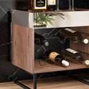 Ver imagem 3 de Adega Espelhada 6 Garrafas com Pés Metálicos Estilo Industrial Loft D09 Demolição/Preto -