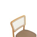 Ver imagem 6 de Cadeira para Sala de Jantar em Madeira Maciça Stela Estofada com Telinha Cappuccino/Bege