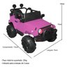 Jipe Eletrico C/ Controle 12v Rosa - Importway - 2