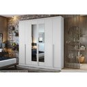 Ver imagem 4 de Guarda Roupa Casal 6 Portas e 4 Gavetas C/ Espelho Alonzo New Rovere - Lopas