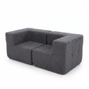 Ver imagem 2 de Sofá Modular 2 Lugares com 2 Cantos Kappesberg Boucle Titanio
