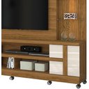 Ver imagem 2 de Estante Home theater alan para Tv 55 Polegadas com Rodizios Naturale / Off White - Madetec
