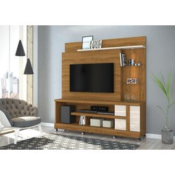 Estante Home theater alan para Tv 55 Polegadas com Rodizios Naturale / Off White - Madetec - 3