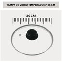 Ver imagem 3 de Tampa de Vidro Temperado Avulsa para Panela Caçarola Frigideira 26 Cm