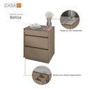 Ver imagem 6 de Kit 2 Mesas de Cabeceira Belize 3 Gavetas Fendi - Casa D
