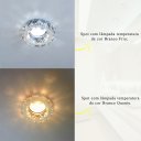 Ver imagem 5 de 2 Spot Cristal Redondo Embutir Inox K9 Gesso Mr16 Sala Lup70