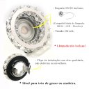 Ver imagem 3 de 2 Spot Cristal Redondo Embutir Inox K9 Gesso Mr16 Sala Lup70