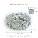 Ver imagem 4 de 2 Spot Cristal Redondo Embutir Inox K9 Gesso Mr16 Sala Lup70