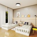 Ver imagem 1 de Conjunto com 2 Camas Infantil Montessoriana Solteiro Cori Yescasa Branco
