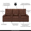 Ver imagem 7 de Poltrona do Papai Reclinável Cinema 3 Lugares Manual Baú Usb Haifa F05 Facto Marrom B - Lyam Decor