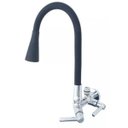 Ver imagem 2 de 2162 C80 Torneira Gourmet Bica Móvel Para Parede de Cozinha Com Tubo Flexível Preto Arejador Cônico
