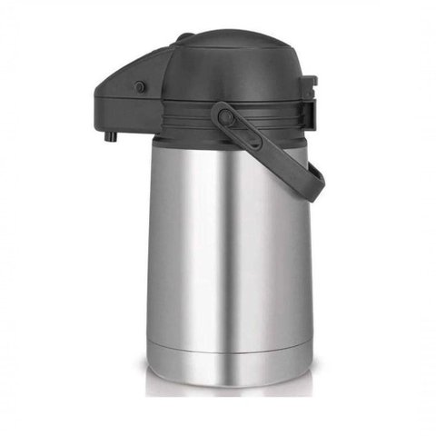 Garrafa Isotérmica 1000ml em Inox com Ampola de Vidro e Botão de Acionamento 1027 - Livon