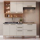 Ver imagem 2 de Armario de Cozinha Modulada 5 Peças com Balcão para Cooktop 200cm Isabelle Delmarco