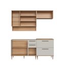 Ver imagem 4 de Armario de Cozinha Modulada 5 Peças com Balcão para Cooktop 200cm Isabelle Delmarco