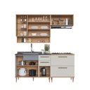 Ver imagem 3 de Armario de Cozinha Modulada 5 Peças com Balcão para Cooktop 200cm Isabelle Delmarco