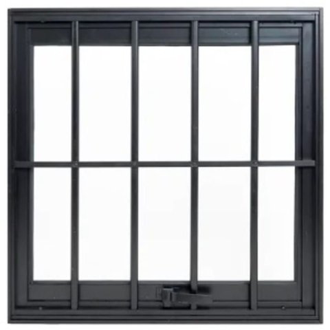 Janela de Aluminio Maxim-ar 1°seção Abertura 90° com Grade Linha Premium:0,40 X 0,60/preto