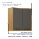 Ver mais imagens de Armário Aéreo para Cozinha 2 Portas 80cm Torino Valdemóveis