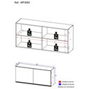 Ver imagem 3 de Armário Aéreo Cozinha 120 cm 2 Portas Veneza Multimóveis MP3682.895 Preto