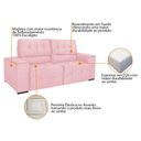 Ver imagem 6 de Sofá Cama Retrátil Sala Vicenza Vicenza 210cm Suede Rosa Bebê