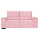 Ver mais imagens de Sofá Cama Retrátil Sala Vicenza Vicenza 210cm Suede Rosa Bebê