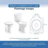 Tampa Vaso Sanitário Poliester Acrilico Flamingo Branco para Bacia Incepa - 4